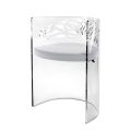 Fotoliu din plexiglas transparent cu șezut căptușit, fabricat în Italia - Caelia