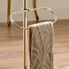 Suport pentru prosoape de podea cu alamă vintage și săpun din ceramică - Rouen Viadurini