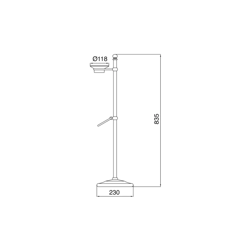 Suport pentru prosoape de podea cu alamă vintage și săpun din ceramică - Rouen Viadurini