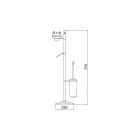 Suport pentru prosoape de podea cu alamă vintage și săpun din ceramică - Rouen Viadurini