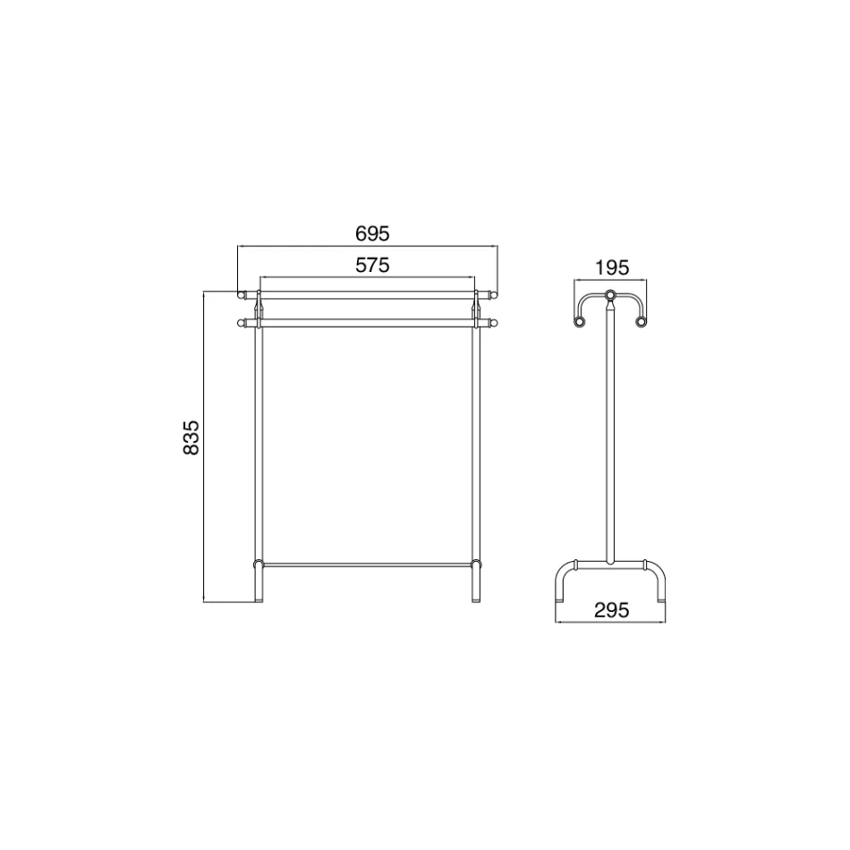 Suport prosop de podea din alamă, stil vintage, fabricat în Italia - Umaima Viadurini