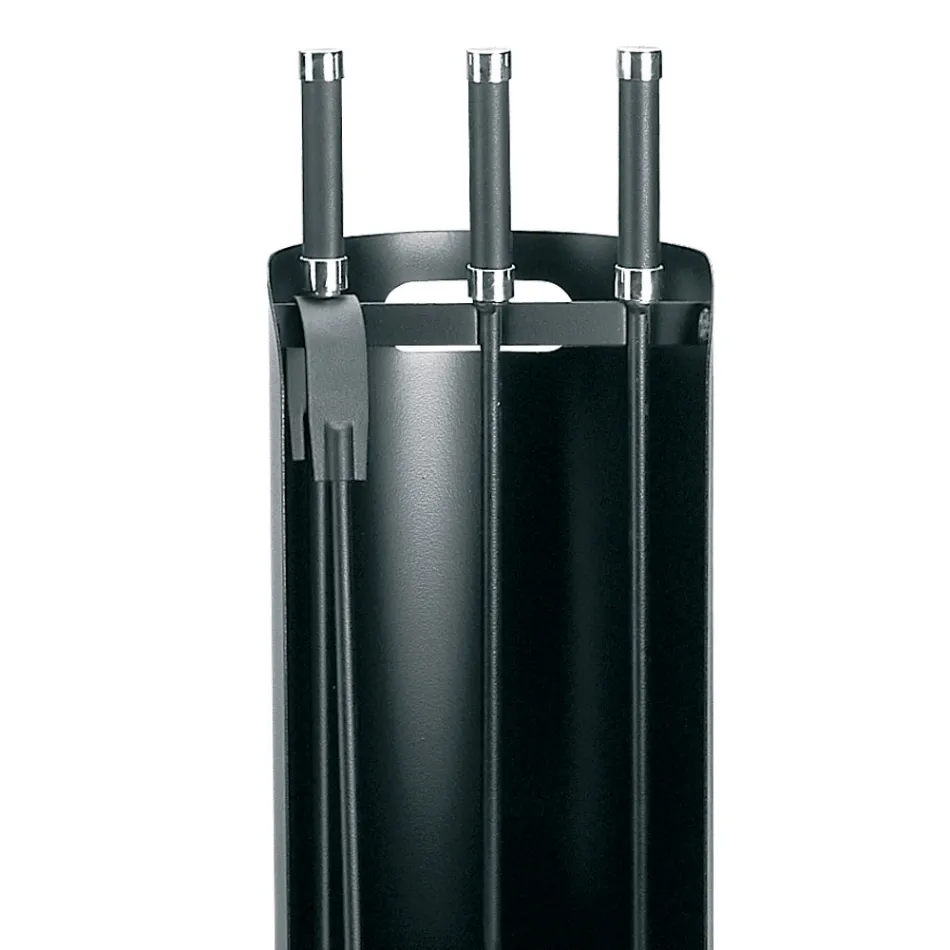 Suport scule cu 3 unelte metalice pentru semineu Made in Italy - Bazar Viadurini