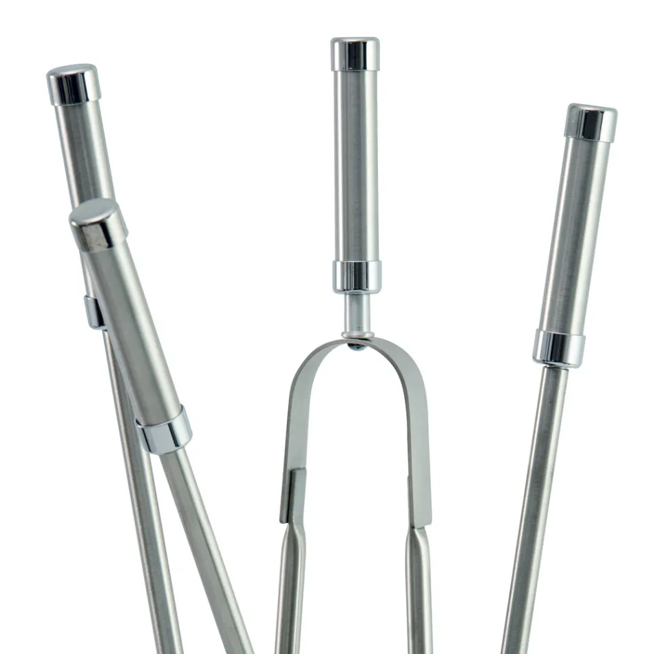 Suport scule cu 4 Accesorii din Oțel Inoxidabil și Flacără Fabricat în Italia - Vita Viadurini