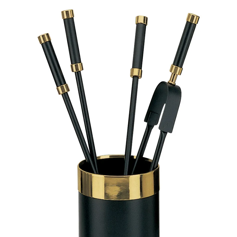 Suport pentru scule cu 4 Accesorii pentru Semineu Incluse Made in Italy - Snake Viadurini