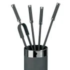 Suport pentru scule cu 4 Accesorii pentru Semineu Incluse Made in Italy - Snake Viadurini