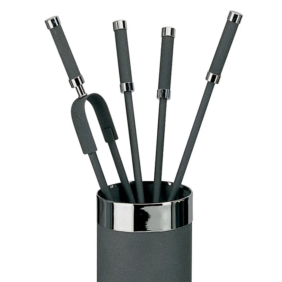 Suport pentru scule cu 4 Accesorii pentru Semineu Incluse Made in Italy - Snake Viadurini