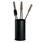 Suport de scule cu 4 unelte de îngrijire a șemineului Made in Italy - Fakir Viadurini