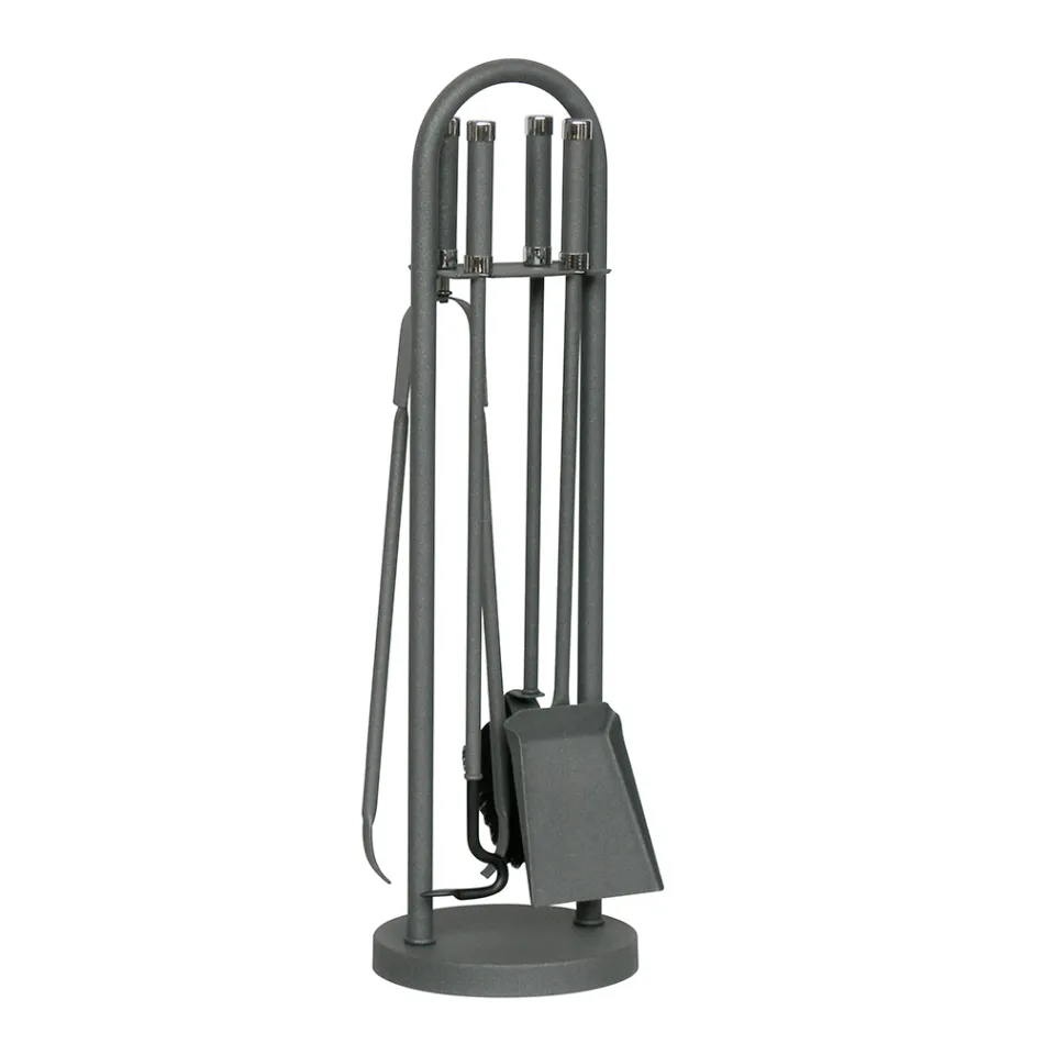 Suport pentru scule cu 4 Unelte pentru Semineu Made in Italy - Licaone Viadurini