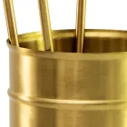 Suport de scule din alama pentru semineu 4 bucati Made in Italy - Girafa Viadurini