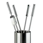 Suport pentru scule din oțel inoxidabil cu 4 accesorii Made in Italy - Rucsac Viadurini