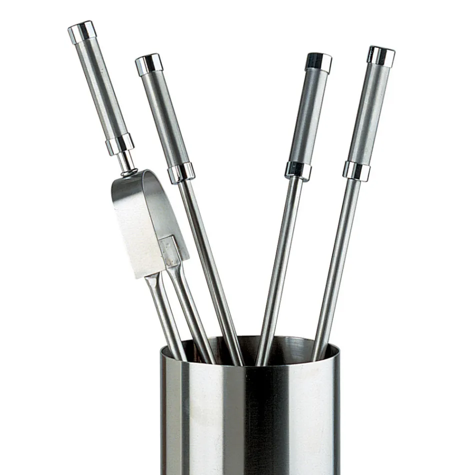 Suport pentru scule din oțel inoxidabil cu 4 accesorii Made in Italy - Rucsac Viadurini