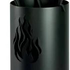 Suport de scule din metal cu 4 accesorii și flacără Made in Italy - Fakir Viadurini