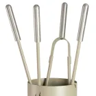 Suport de scule din metal cu 4 accesorii și flacără Made in Italy - Fakir Viadurini