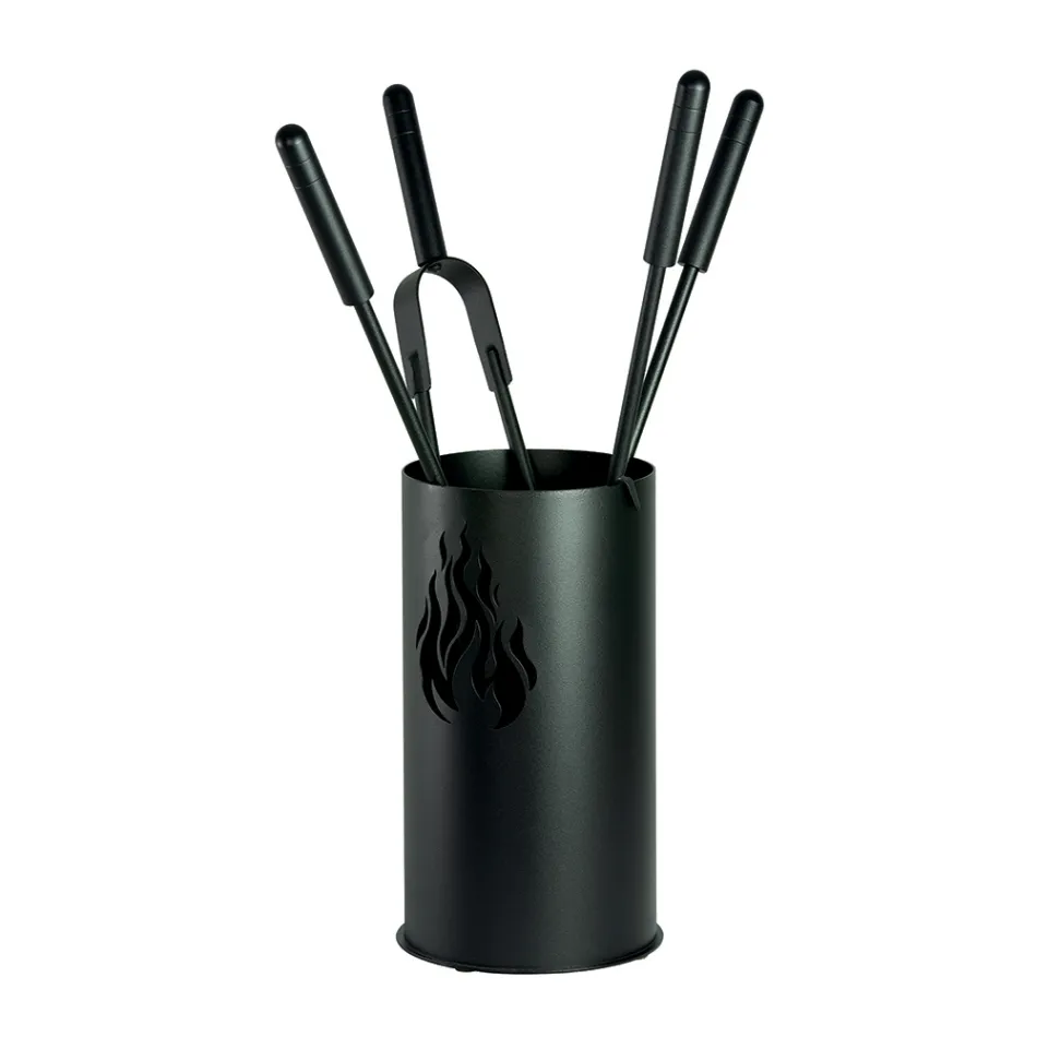 Suport de scule din metal cu 4 accesorii și flacără Made in Italy - Fakir Viadurini