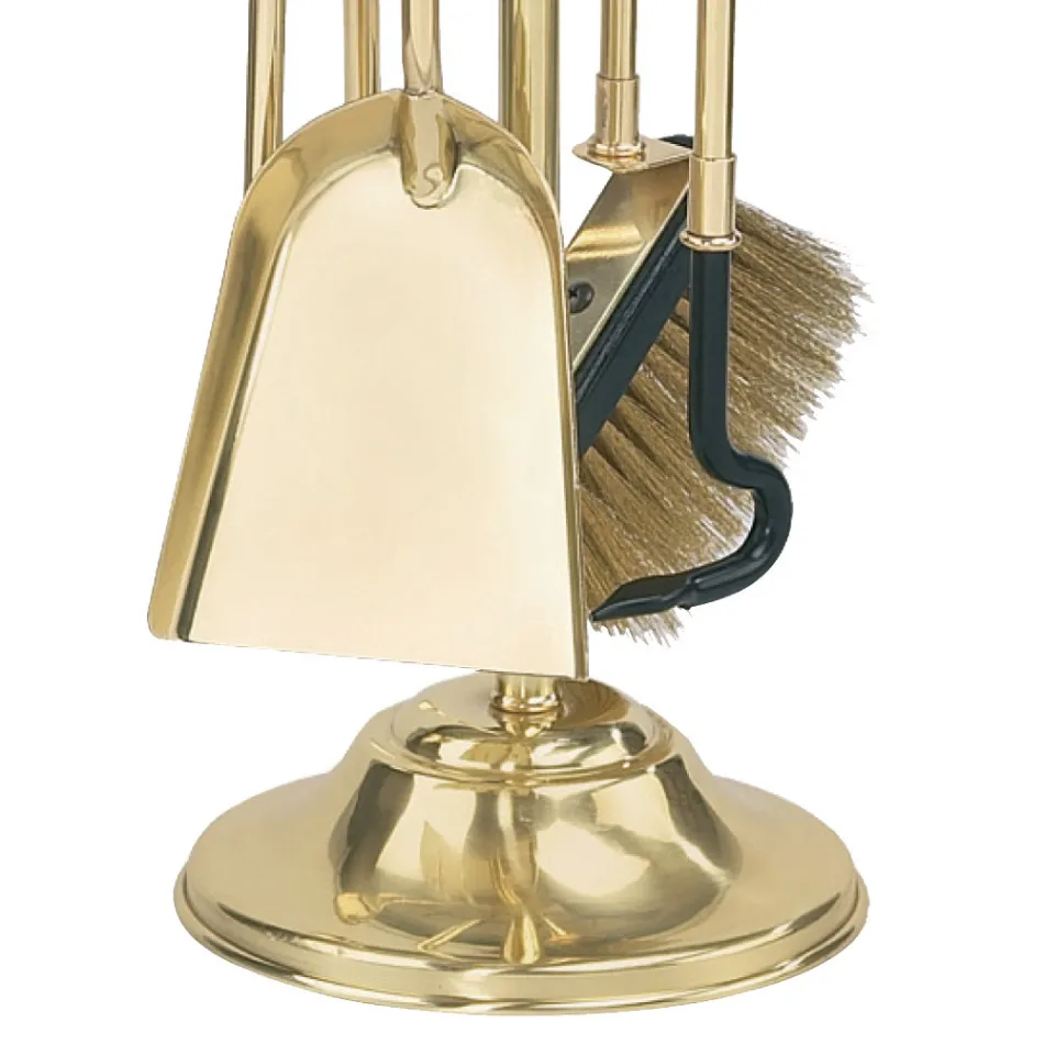 Suport scule din alama cu 4 accesorii Inaltime 65 cm Fabricat in Italia - Cangur Viadurini