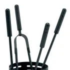 Suport de scule pentru semineu cu 4 scule incluse Made in Italy - Merlo Viadurini