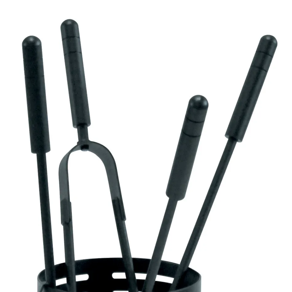 Suport de scule pentru semineu cu 4 scule incluse Made in Italy - Merlo Viadurini