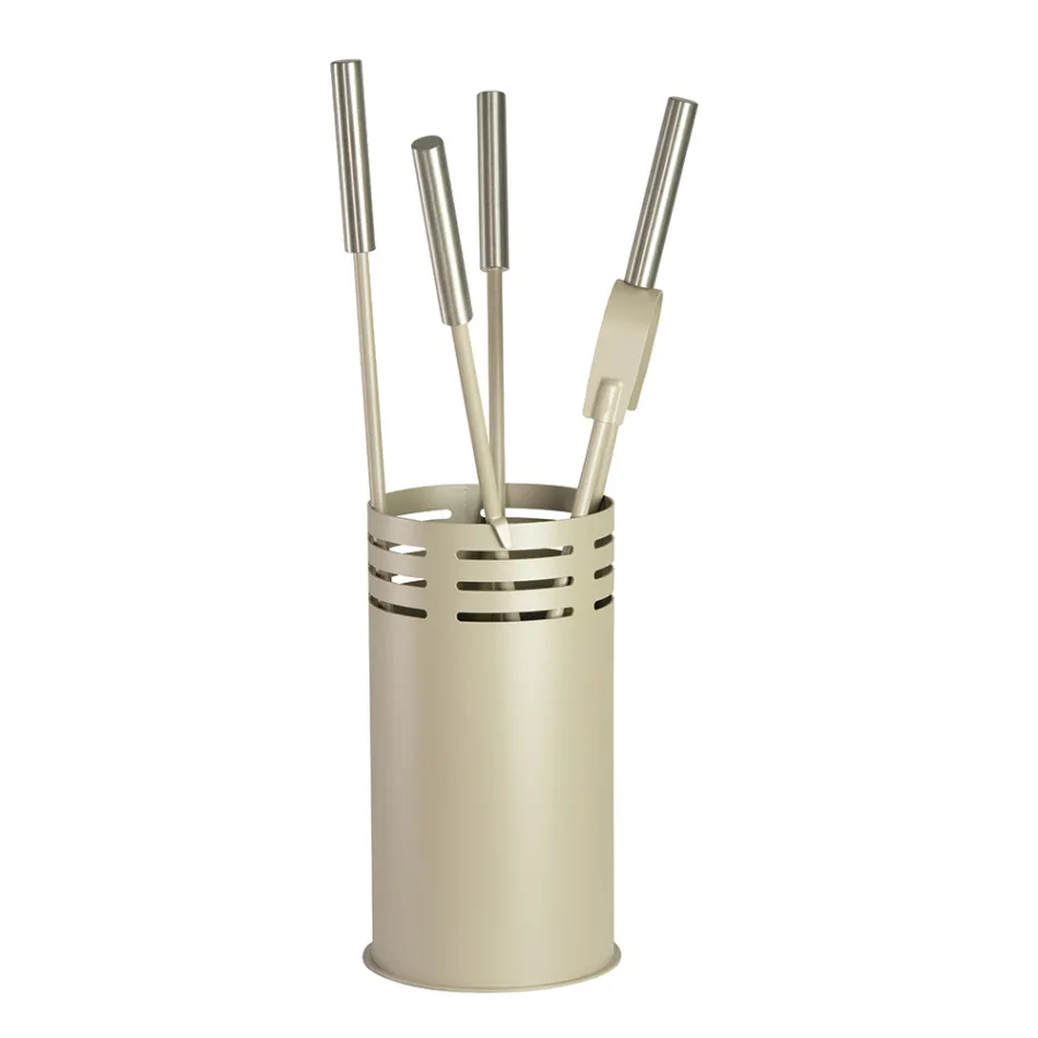 Suport de scule pentru semineu cu 4 scule incluse Made in Italy - Merlo Viadurini