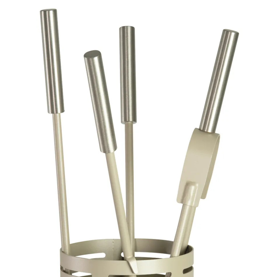 Suport de scule pentru semineu cu 4 scule incluse Made in Italy - Merlo Viadurini