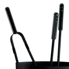 Suport de scule metalic pentru semineu cu 4 accesorii Made in Italy - Canarino Viadurini