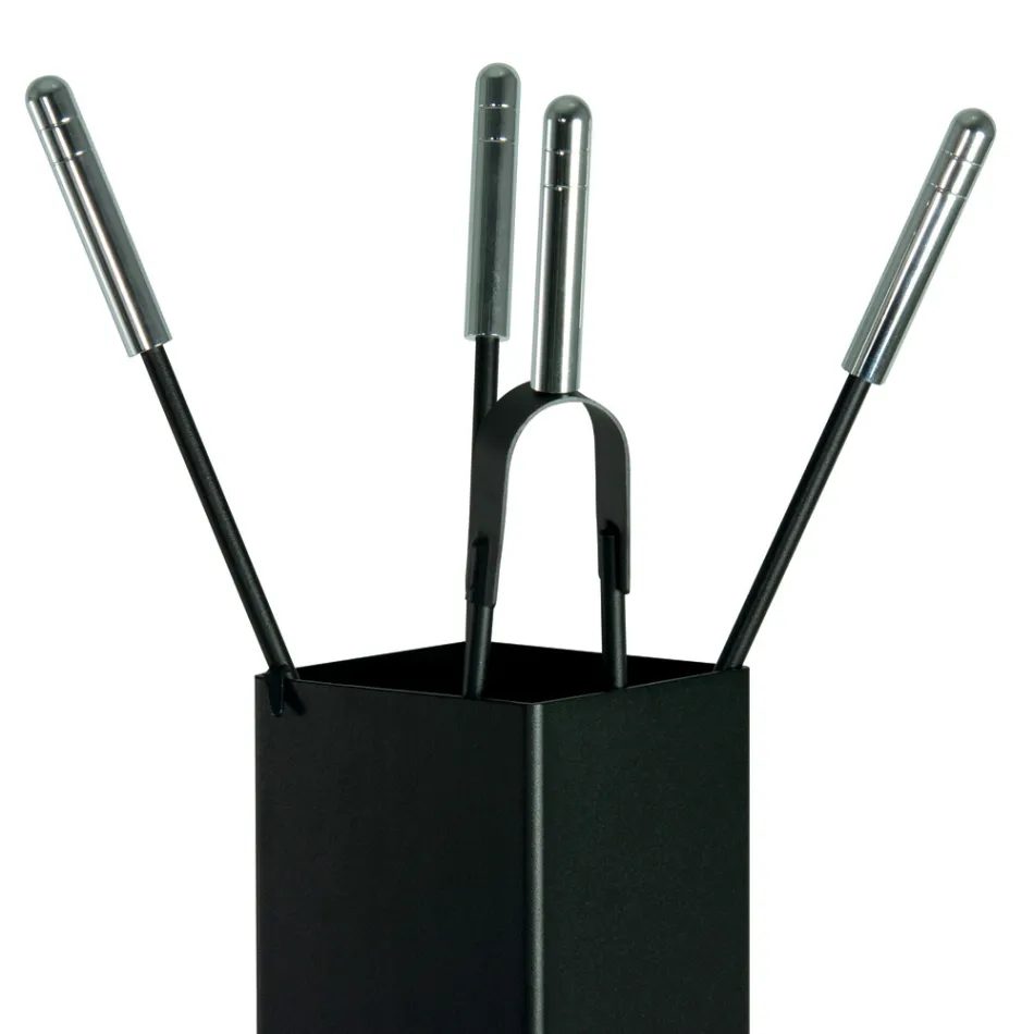 Suport de scule metalic patrat si 4 accesorii Made in Italy - Iena Viadurini