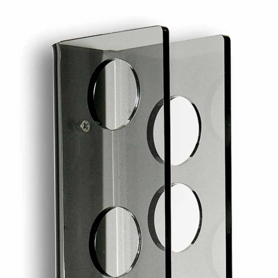 sticle Porta Wall afumat Pat L6xH60xP11cm mic, design modern Viadurini