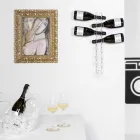 sticle Porta perete transparent Pat L6xH60xP11cm mic Viadurini