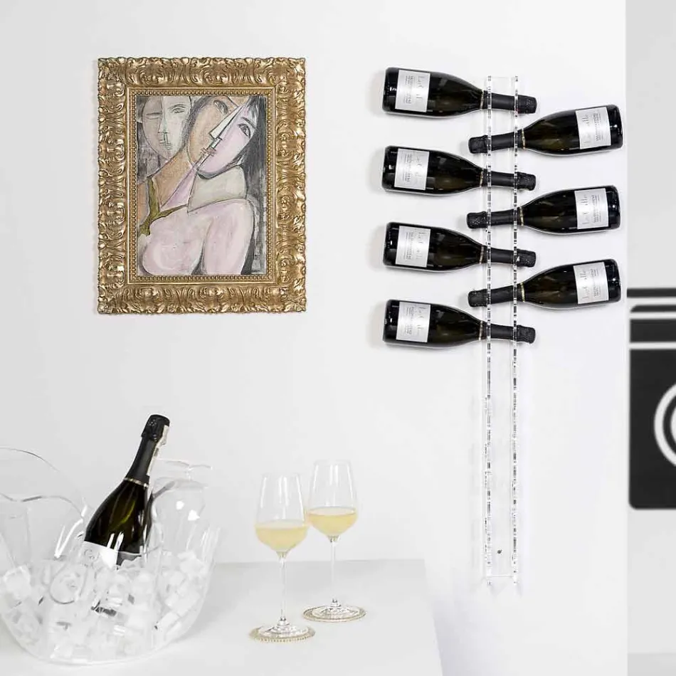 sticle Porta perete transparent Pat Big L6xH100xP11cm Viadurini