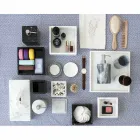 Batistă modernă din marmură albă de Carrara Fabricată în Italia - Rafa Viadurini