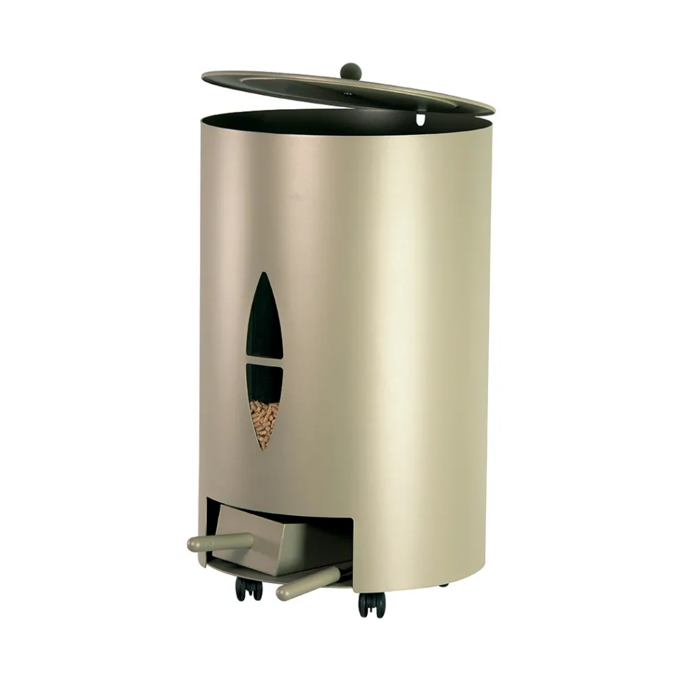 Suport peleti cu capac, matura si lopata Made in Italy - Cacatua Viadurini