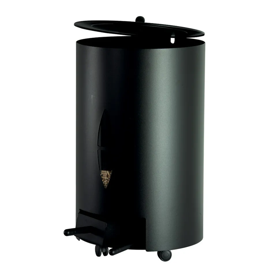 Suport peleti cu capac, matura si lopata Made in Italy - Cacatua Viadurini