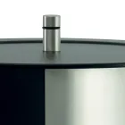 Suport peleți cu roți și capac din metal Made in Italy - Barza Viadurini
