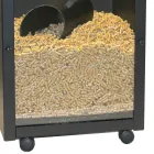 Suport pentru pelete din otel vopsit negru cu plexiglas Made in Italy - Pellicano Viadurini