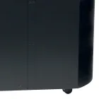 Suport pentru pelete metalic cu roti si capac din lemn Made in Italy - Bisonte Viadurini