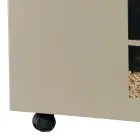 Suport metalic pentru pelete cu roti si capac Made in Italy - Gazza Viadurini