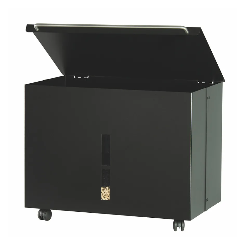 Suport metalic pentru pelete cu roti si capac Made in Italy - Gazza Viadurini