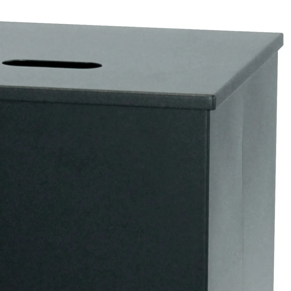 Suport Pătrat pentru Pelete din Oțel Vopsit Negru și Roți Fabricat în Italia - Papagal Viadurini