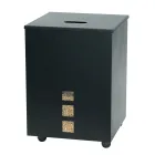 Suport Pătrat pentru Pelete din Oțel Vopsit Negru și Roți Fabricat în Italia - Papagal Viadurini