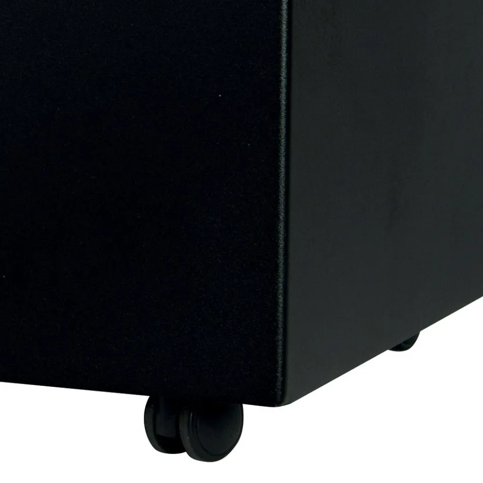 Suport pentru peleti metalic dreptunghiular cu 4 roti Made in Italy - Aquila Viadurini