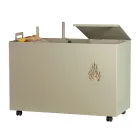 Suport pentru peleti metalic dreptunghiular cu 4 roti Made in Italy - Aquila Viadurini