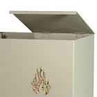 Suport pentru peleti metalic dreptunghiular cu 4 roti Made in Italy - Aquila Viadurini