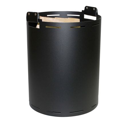 Suport rotund pentru pelete din metal negru Made in Italy - Scarabeo Viadurini