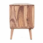 Suport TV din lemn de design vintage, cu butoane din oțel Homemotion - Ventador Viadurini