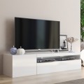 Sufragerie TV din lemn pentru living cu design italian cu compartiment deschis - Suzana