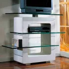 Stativ modular TV în piatră și cristal de design modern Agnes Viadurini