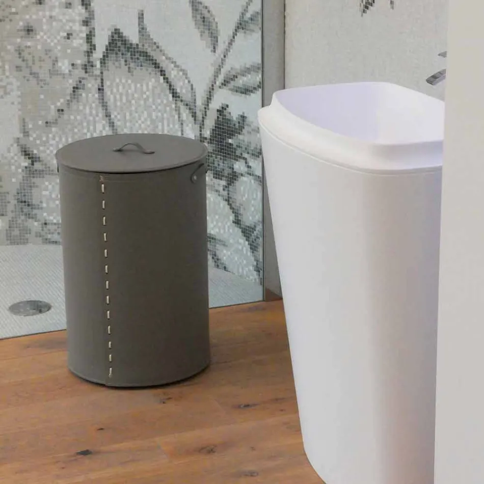 Cămăși de rufe cilindrice din piele prelucrată manual Roby Viadurini