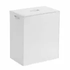 Coș de rufe din piele, cu un design de bază dreptunghiulară Peter Viadurini