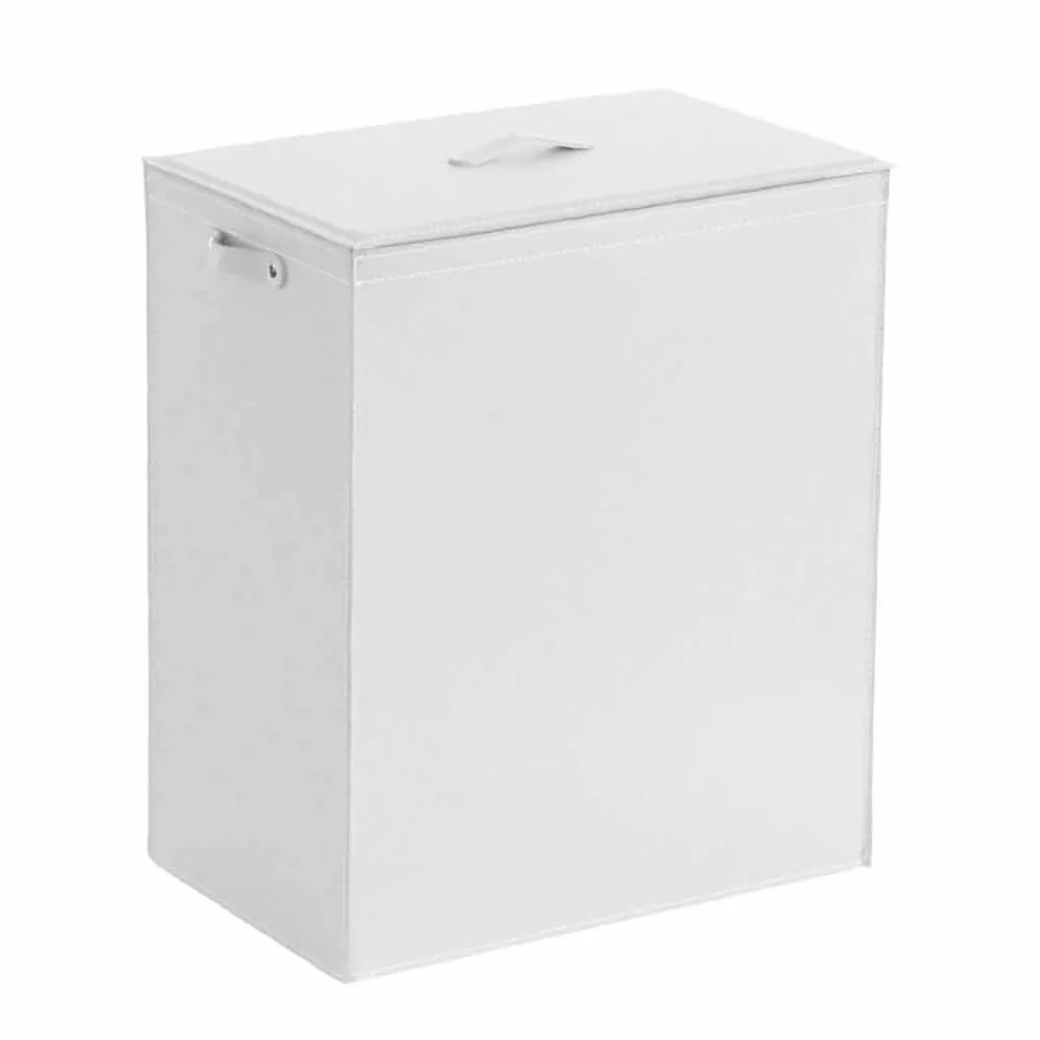 Coș de rufe din piele, cu un design de bază dreptunghiulară Peter Viadurini