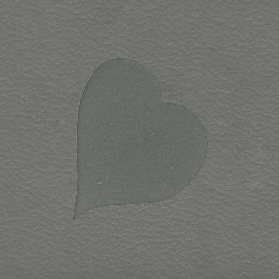 Coș de rufe din piele contemporană fabricat în Italia Adele, inserție de inimă Viadurini