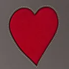 Coș de rufe din piele contemporană fabricat în Italia Adele, inserție de inimă Viadurini